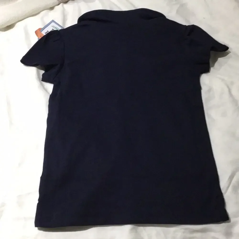 Gymboree 5-7t school uniform navy button shirt NWT